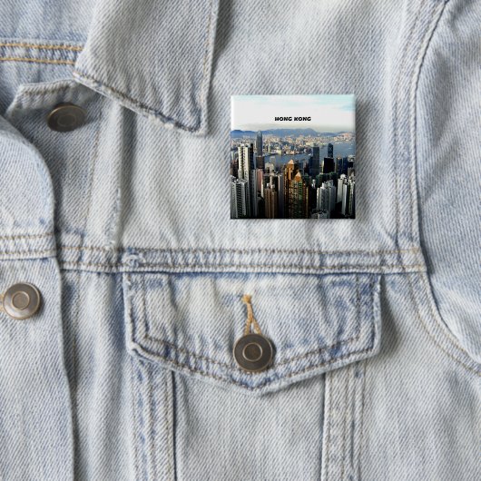 香港の街並み 缶バッジ (インサイチュ)