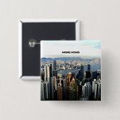 香港の街並み 缶バッジ (正面&裏面)
