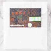 香港の長方形ステッカー 長方形シール (バッグ)