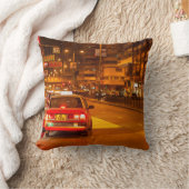 香港の静かな夜通り旅行シーンでモンk クッション (ブランケット)