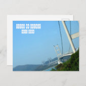 香港のTsing Ma Bridge ポストカード (正面/裏面)