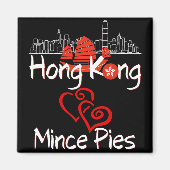 香港はミンチェパイの街並みが大好き マグネット (正面)