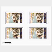 香港を旅するオリエントのリビエラ 長方形シール (シート)