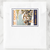 香港を旅するオリエントのリビエラ 長方形シール (バッグ)