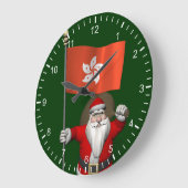 香港を象徴するサンタクロース ラージ壁時計 (傾斜)