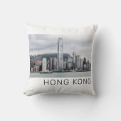 香港アイランドスカイラインレトロシティスケープヴィンテージ クッション (正面)