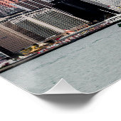 香港アイランドスカイラインレトロシティスケープヴィンテージ ポスター (コーナー)