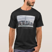 香港アイランドスカイラインレトロシティスケープヴィンテージ Tシャツ (正面)
