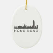 香港ギフト香港スカイラインギフト セラミックオーナメント (正面)