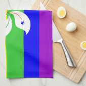 香港ゲイ誇りを持ったレインボー国旗の同性愛 キッチンタオル (四つ折り)