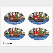 香港サンパンオリエントの真珠 楕円形シール (シート)