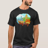 香港シティ中国お土産男性へ女性2 Tシャツ (正面)