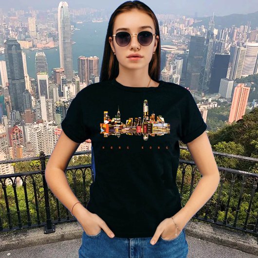 香港シルエカラフルット Tシャツ