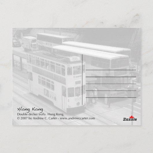 香港トラム ポストカード (裏面)
