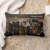 香港ナイトスケープ腰枕 ランバークッション (ブランケット)