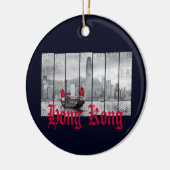 香港ハーバースカイラインヴィンテージ中国土産 セラミックオーナメント (左)