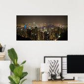 香港ハーバー（夜景） ポスター (ホームオフィス)