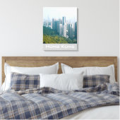 香港ビクトリアズピークモダン旅行 キャンバスプリント (インサイチュ (寝室))