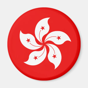 香港ホワイトオーキッドシンボル マグネット