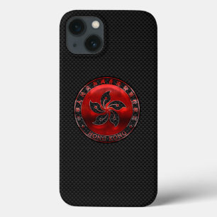 香港ルビーシールオンカーボンファイバープリント iPhone 13ケース