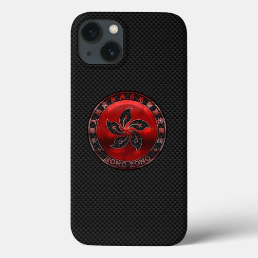 香港ルビーシールオンカーボンファイバープリント Case-Mate iPhoneケース (裏面)