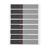 香港ルビーメダリオンカーボンファイバープリント ラップアラウンド宛名ラベル (シート)