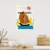 香港レトロヴィンテージ旅行ポスター ポスター (キッチン)