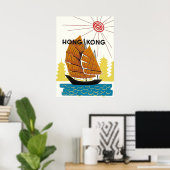 香港レトロヴィンテージ旅行ポスター ポスター (ホームオフィス)