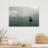 香港ワンチャイに向けて九龍から眺める ポスター (キッチン)