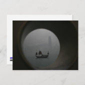 香港ワンチャイに向けて九龍から眺める ポストカード (正面/裏面)