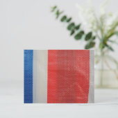 香港ヴィンテージ – 赤い白と青のストリップ ポストカード (スタンド正面)