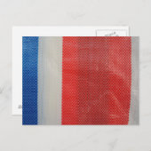 香港ヴィンテージ – 赤い白と青のストリップ ポストカード (正面/裏面)