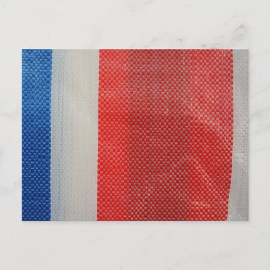 香港ヴィンテージ – 赤い白と青のストリップ ポストカード (正面)