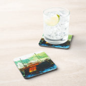 香港中国の港のジャンク抽象芸術 コースター (右側)