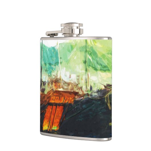 香港中国の港のジャンク抽象芸術 フラスク (左)