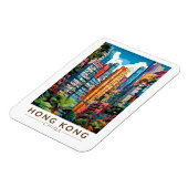 香港中国アパートメンツトラベルアートヴィンテージ マグネット (左側)