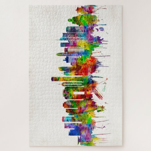 香港中国スカイライン ジグソーパズル (縦)