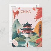 香港中国トラベルアートヴィンテージ雲南 ポストカード (正面/裏面)