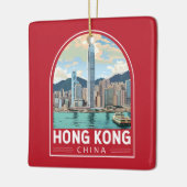 香港中国トラベルアートヴィンテージ セラミックオーナメント (左)