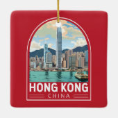 香港中国トラベルアートヴィンテージ セラミックオーナメント (裏面)