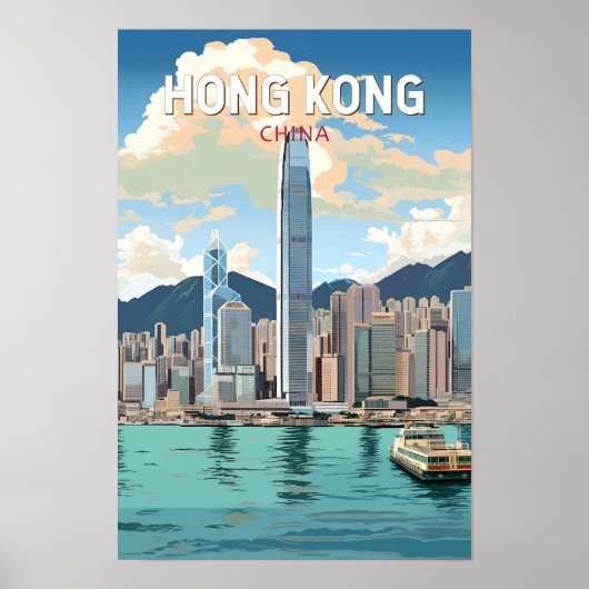 香港中国トラベルアートヴィンテージ ポスター (正面)