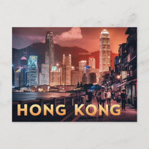 香港中国ナイト ポストカード