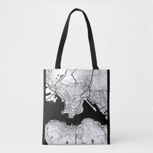 香港中国地図 トートバッグ (正面)