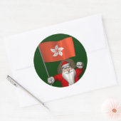 香港入りサンタクロース ラウンドシール (封筒)