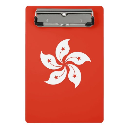 香港国旗が飾られたミニクリップボード ミニクリップボード (正面)