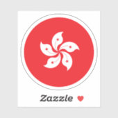 香港国旗の丸いシール シール (シート)