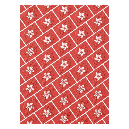 香港国旗の地図と国スタイリッシュ際的 テーブルクロス (正面)