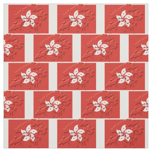 香港国旗の地図の概要 ファブリック (見本)