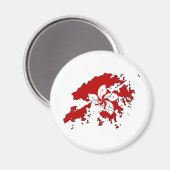 香港国旗の地図フルサイズ マグネット (正面/裏面)