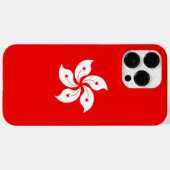 香港国旗の白い蘭のシンボル Case-Mate iPhoneケース (裏面 (横))